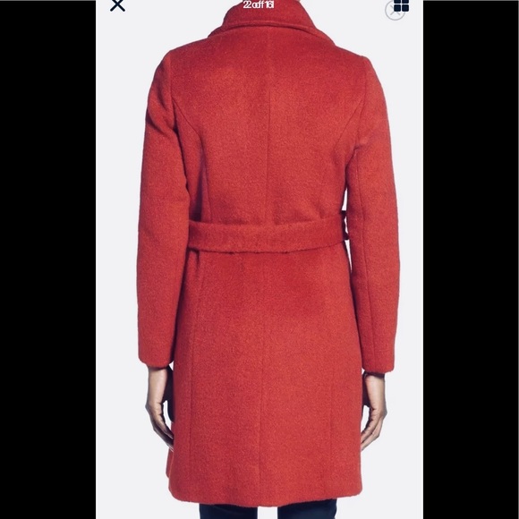 T tahari wool poppy red coat outer wear NWT - Picture 2 of 8